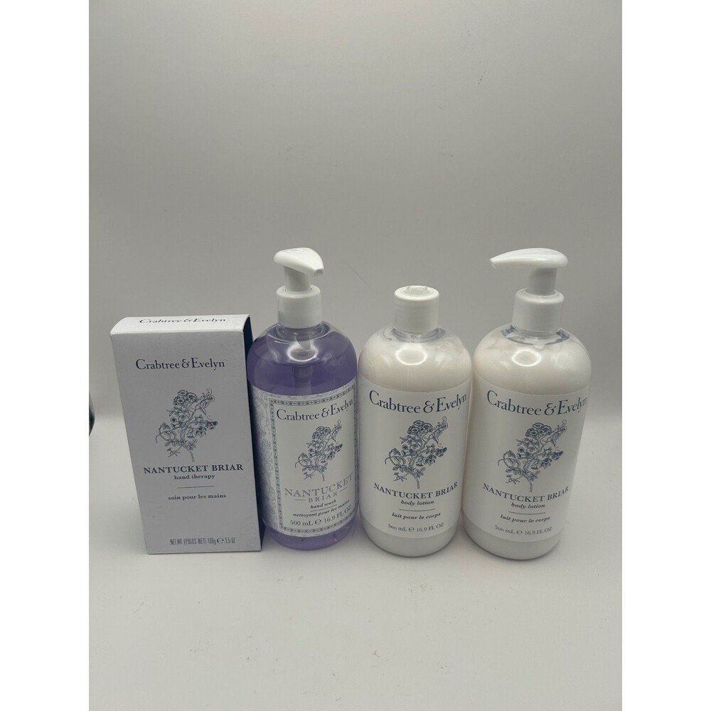 Crabtree & Evelyn Nantucket Briar Body Lotion (2), Hand Cream and Hand Soap Set